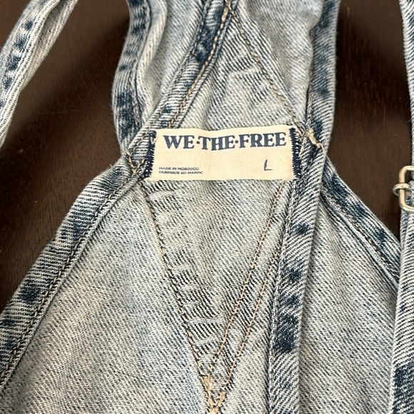 We The Free, Free People Ziggy Blue Denim Overalls Relaxed Fit, Women’s Large - Picture 8 of 13